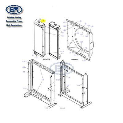 Θερμαντικό σώμα Assy LC05P00088F3 LC05P00088F2 cOem KOBELCO για 140*65*173 sk330-10