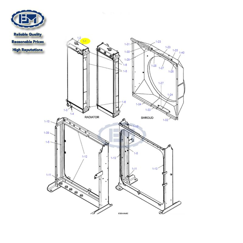 Θερμαντικό σώμα Assy LC05P00088F3 LC05P00088F2 cOem KOBELCO για 140*65*173 sk330-10
